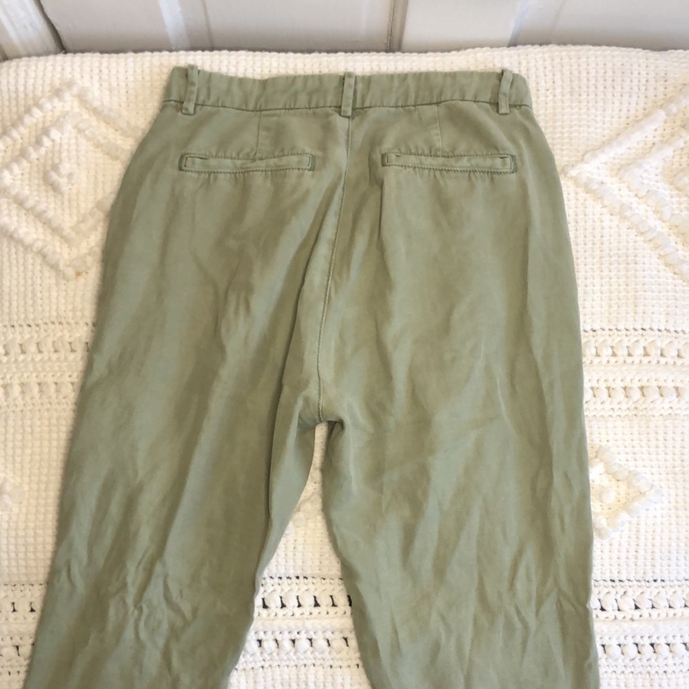 AG Adriano Goldschmied The Evan Relaxed Pleated Pants Olive 25 R - Picture 6 of 11